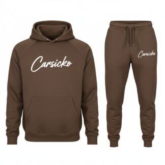 Brown Carsicko Tracksuit front view
