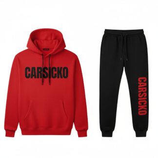 Carsicko Tracksuit Red and Black Front