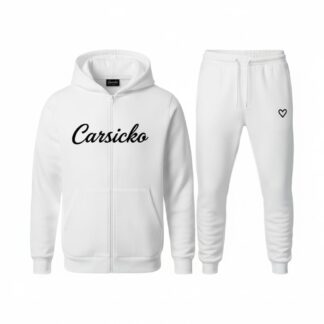 Carsicko White Tracksuit front view