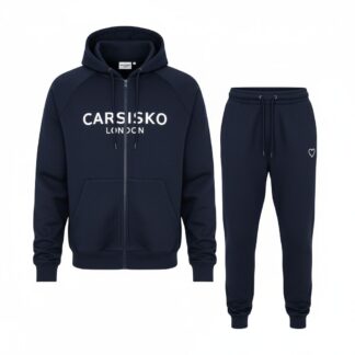Front view of Navy Blue Carsicko Tracksuit