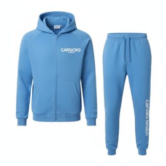 Front view of Sky Blue Carsicko Tracksuit